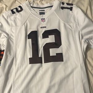 Nike White and Brown Men's Jersey